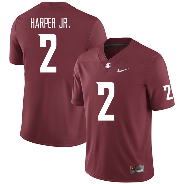 Men #2 Sean Harper Jr. Washington State Cougars College Football Jerseys Sale-Crimson - Click Image to Close